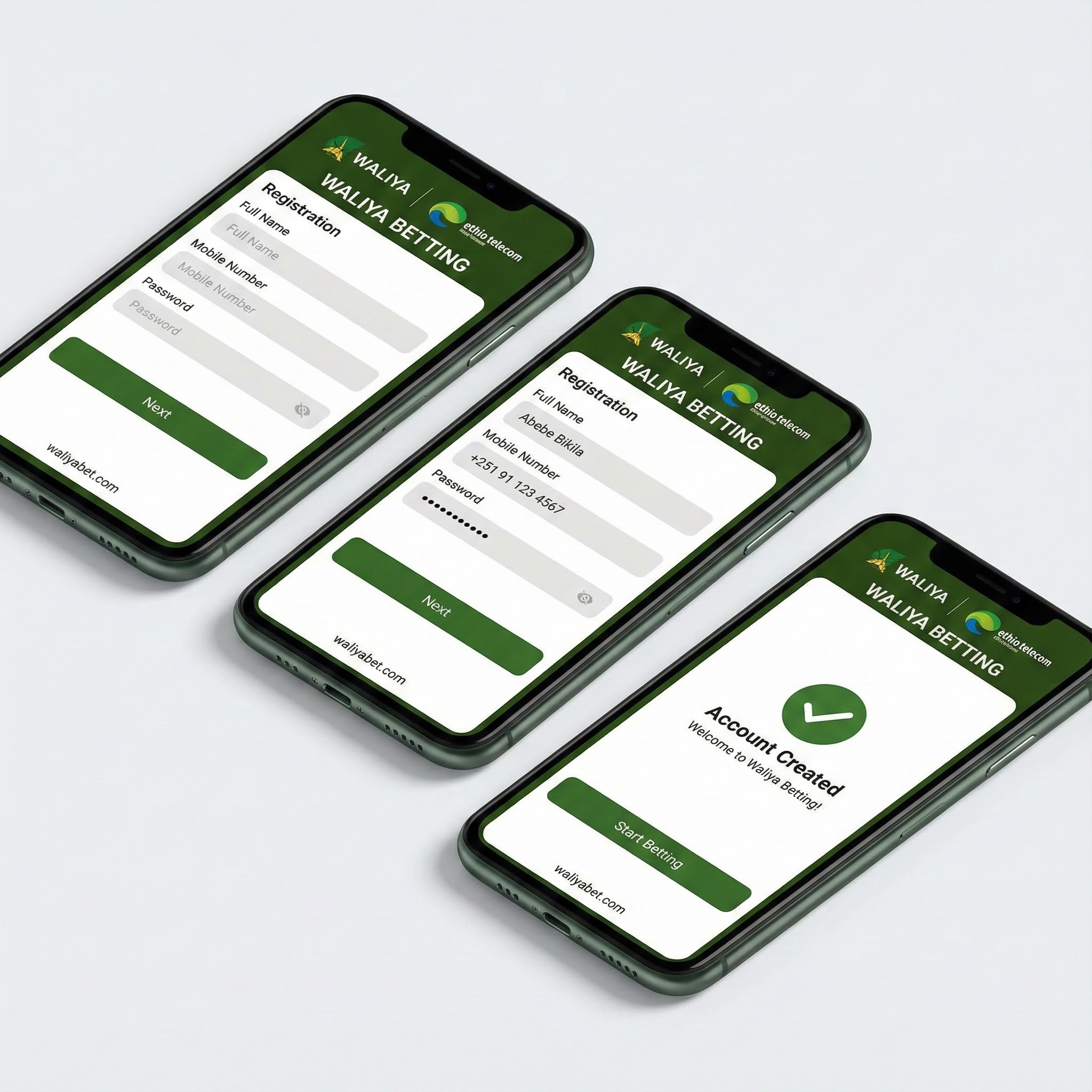 Waliya betting registration steps Ethiopian players