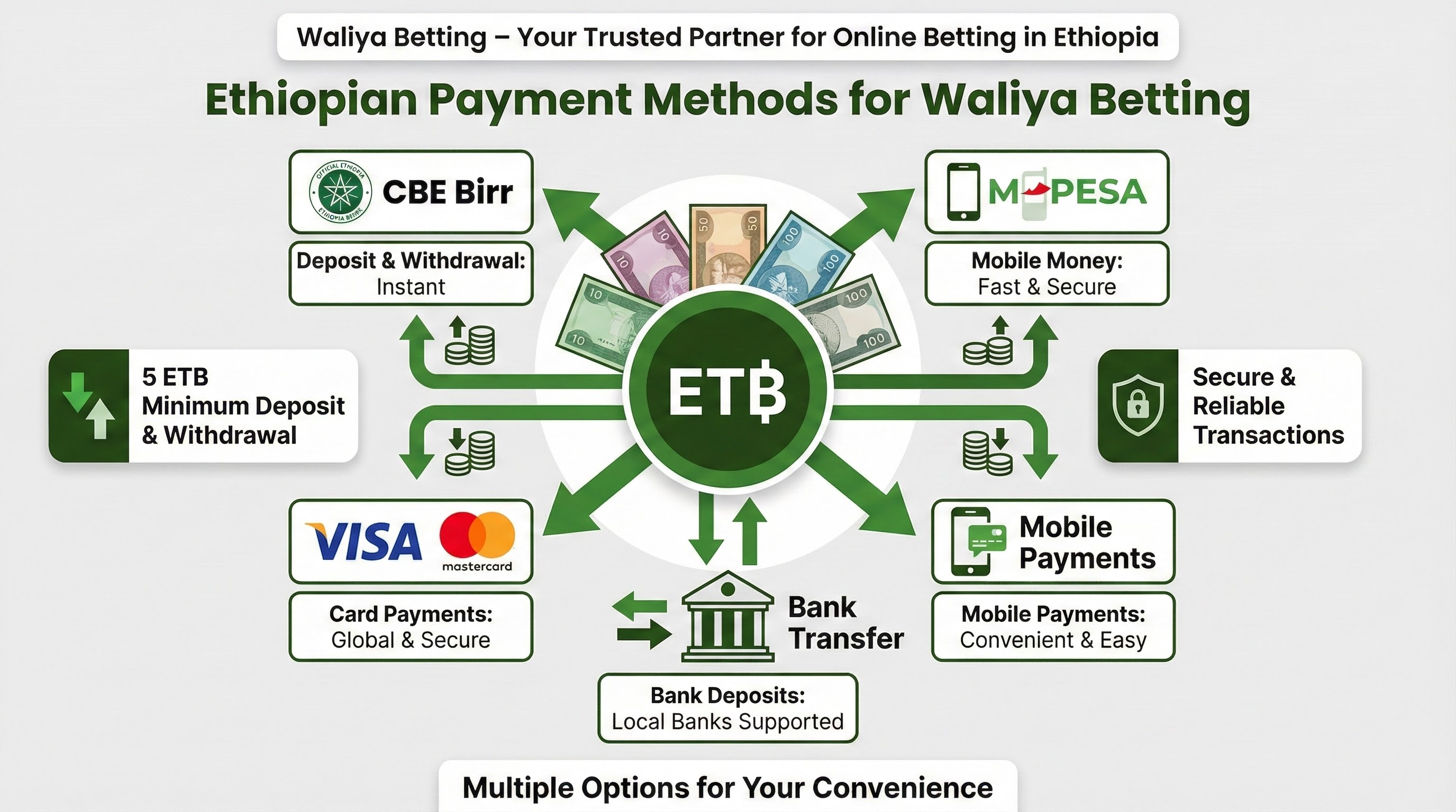 Waliya betting payment methods Ethiopian Birr deposits